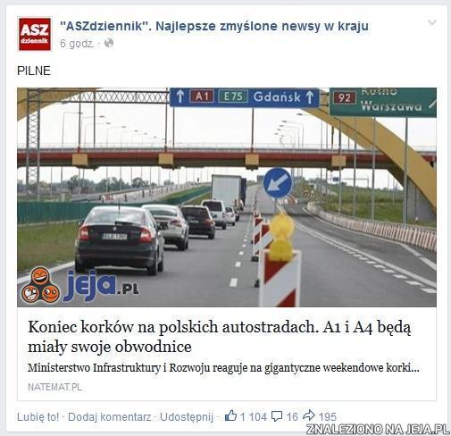 Koniec korków na polskich autostradach!
