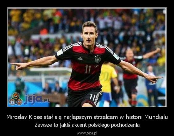 Miroslav Klose stał się najlepszym strzelcem w historii Mundialu