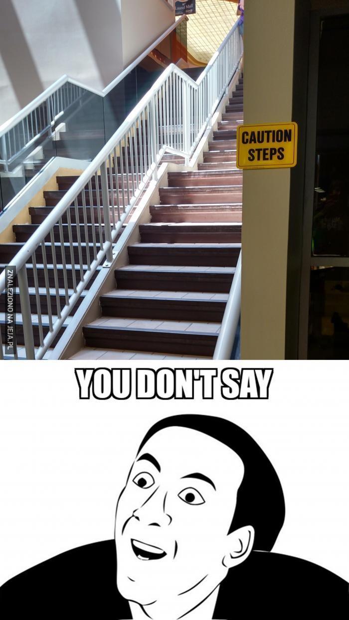 Uwaga schody!