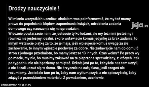 Drodzy nauczyciele!