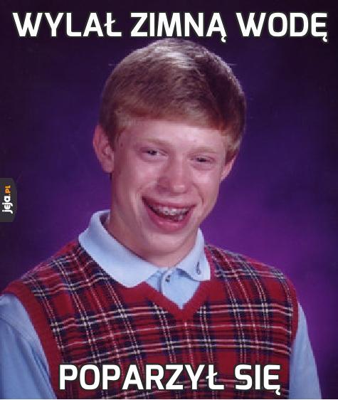 Wylał zimną wodę