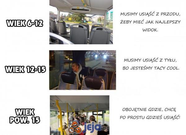 Gdzie chcesz siedzieć w autobusie