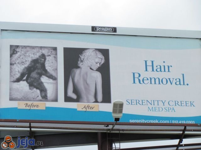 Reklama usuwania włosów