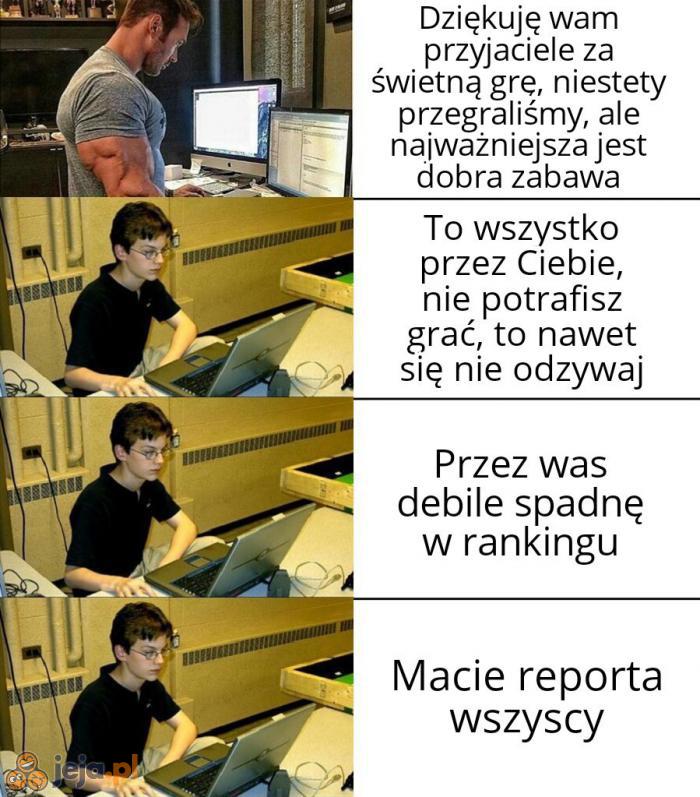 Niektórzy mają problem z zaakceptowaniem porażki