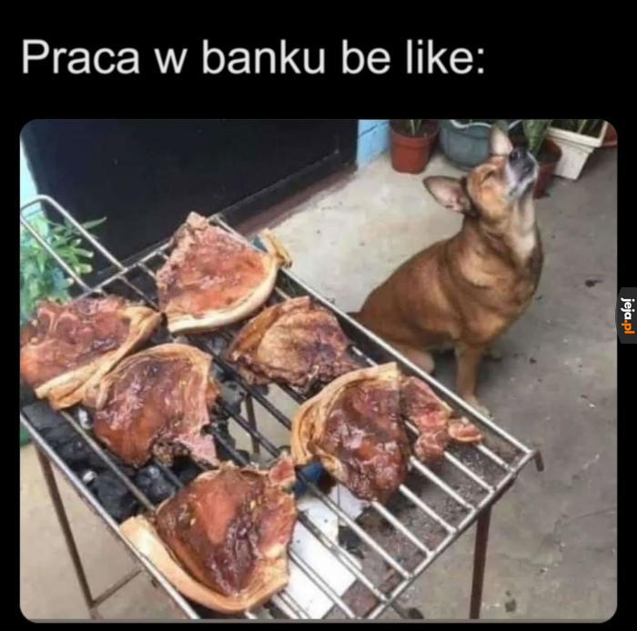 Niestety nie dla pracownika banku kiełbasa