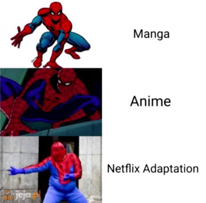Spiderman w trzech wersjach