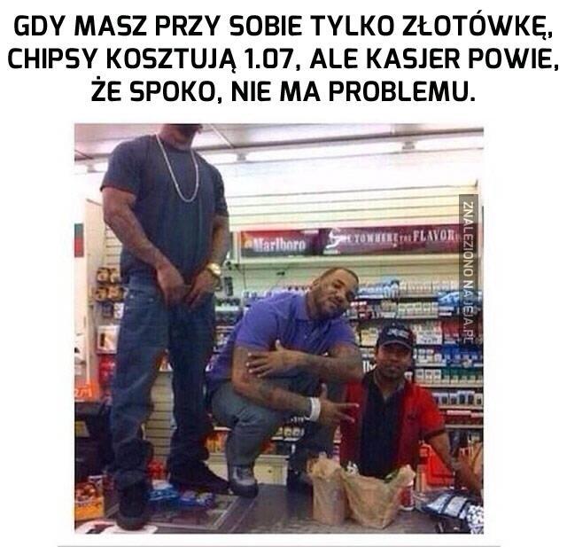 Kasjer, jesteś wporzo gość