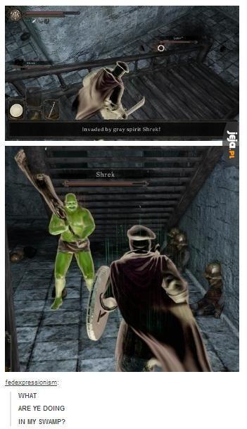 Shrek w Dark Soulsach
