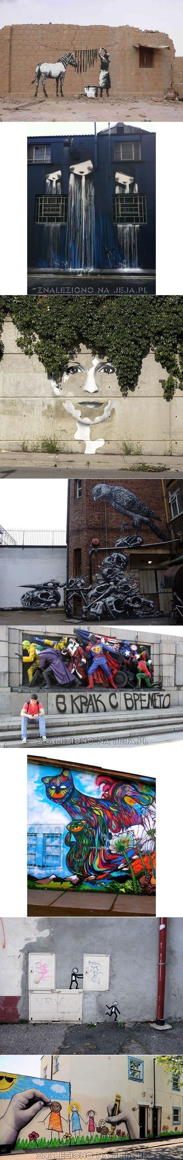 Artystyczne graffiti na ścianie