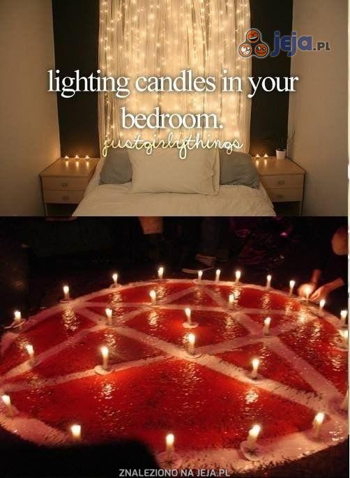 Kiedy zapalasz świeczki w sypialni