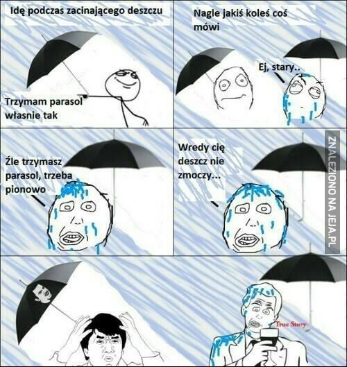 Jak trzymać parasol