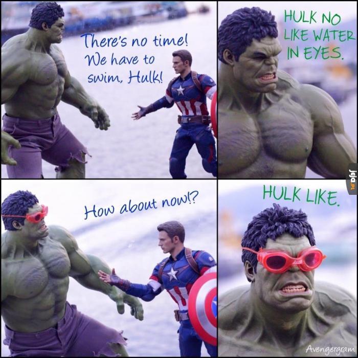 Hulk jest jak ja na basenie