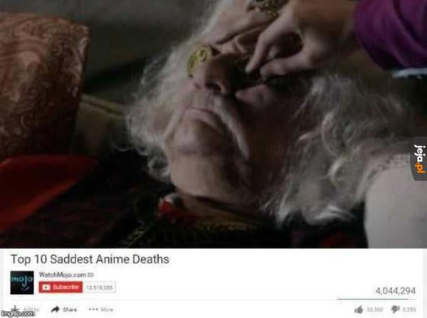 Najsmutniejsze śmierci z anime