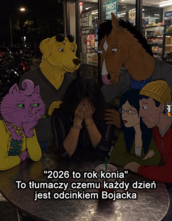 Sad horse show