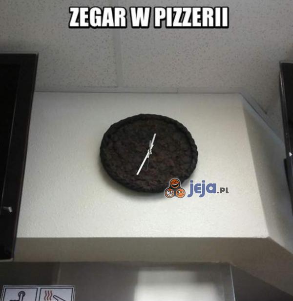 Zegar w pizzerii