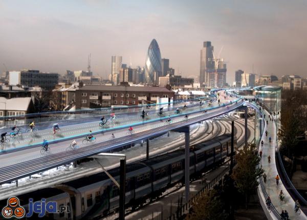 Londyn rozważa drogę dla rowerów nad torami