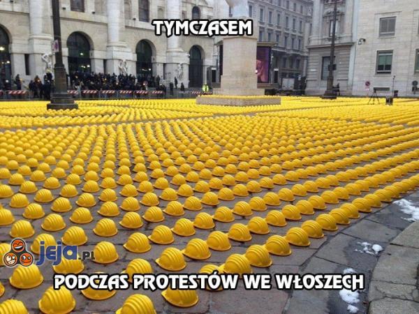 Tymczasem podczas protestów we Włoszech