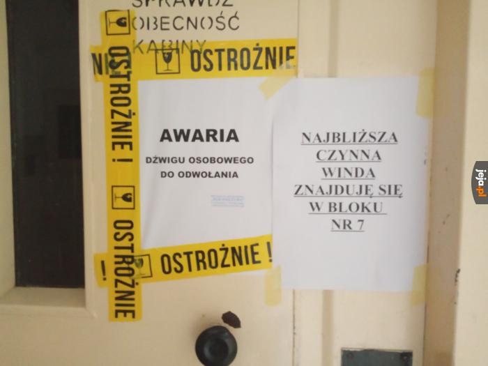 Takie coś na windzie w bloku. Jakieś pomysły?