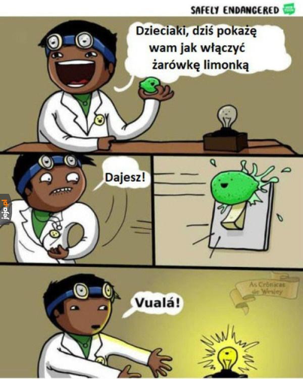 Jak włączyć żarówkę limonką