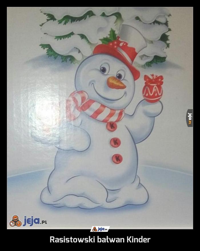 Rasistowski bałwan Kinder