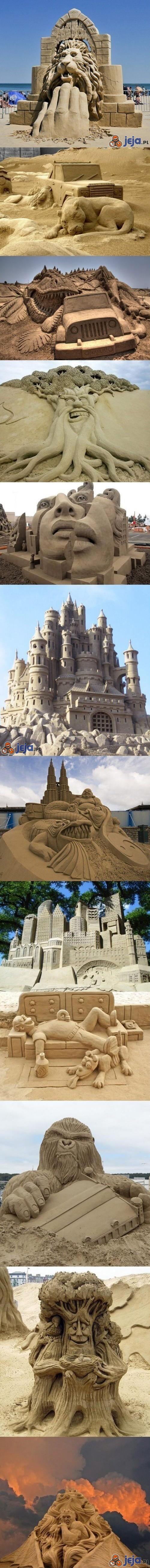 Niesamowite piaskowe rzeźby