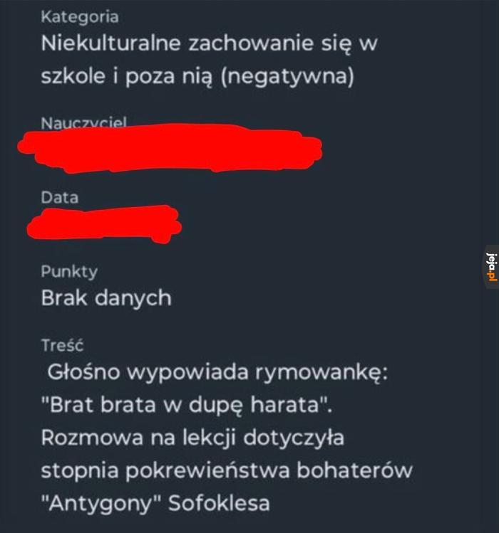 Bardzo nieładnie