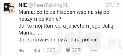 Julio, moja Julio, dlaczego w twym nosie takie włosie?