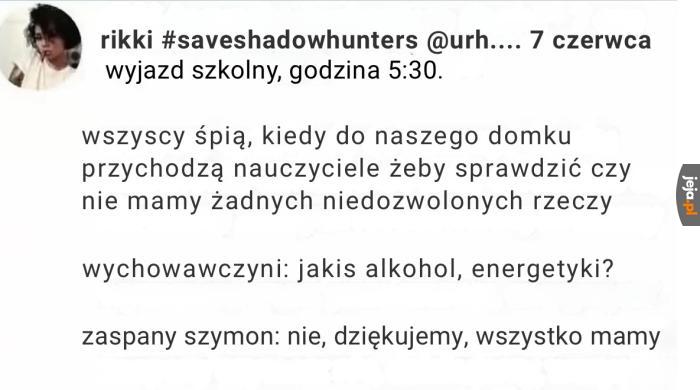Typowy, szkolny wyjazd