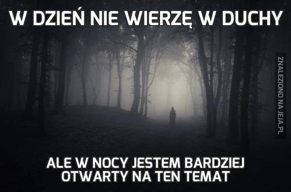 W dzień nie wierzę w duchy