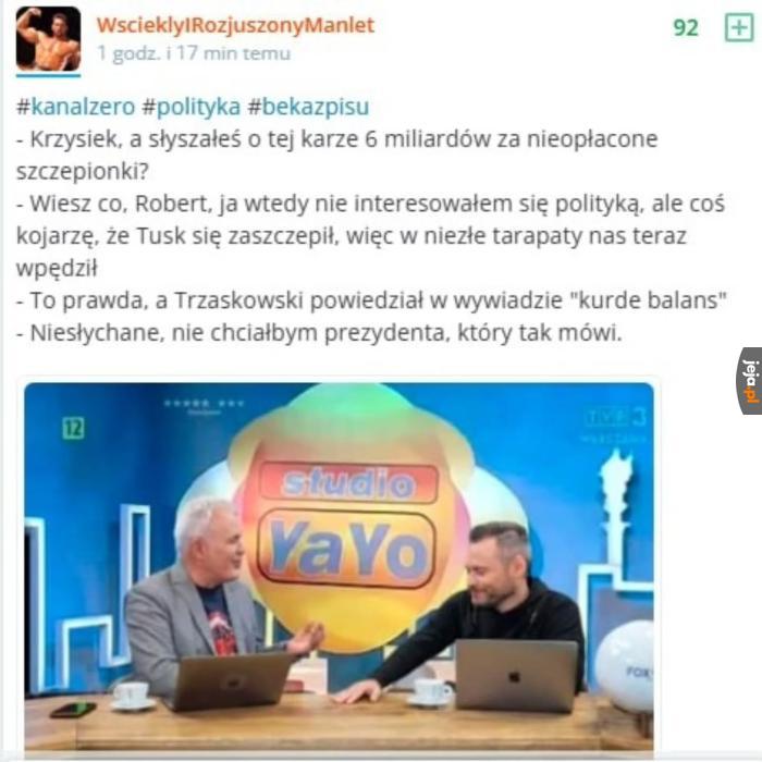 Sam jesteś prawicowy