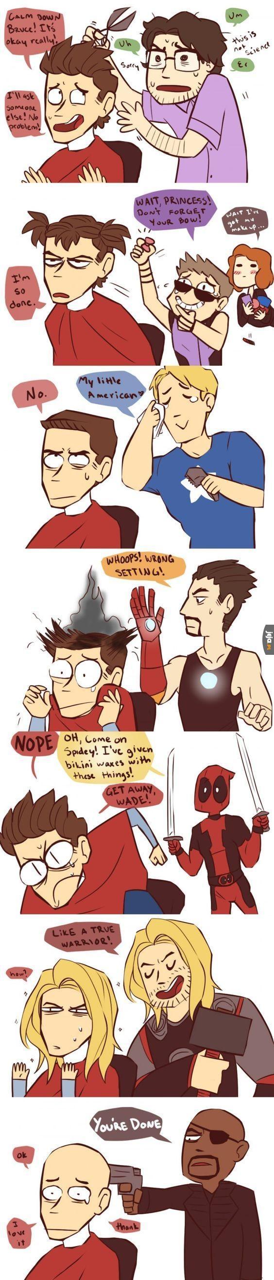 Zmiana fryzury według Avengers