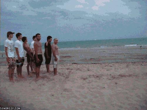Kręgle na plaży