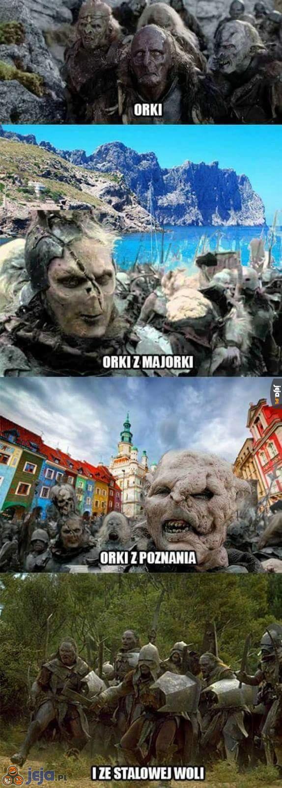 Orki z różnych stron świata