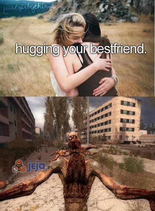 Przytulanie najlepszego przyjaciela