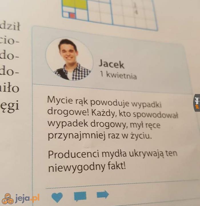 A czy Ty myjesz ręce mydłem, narażając siebie i innych?!