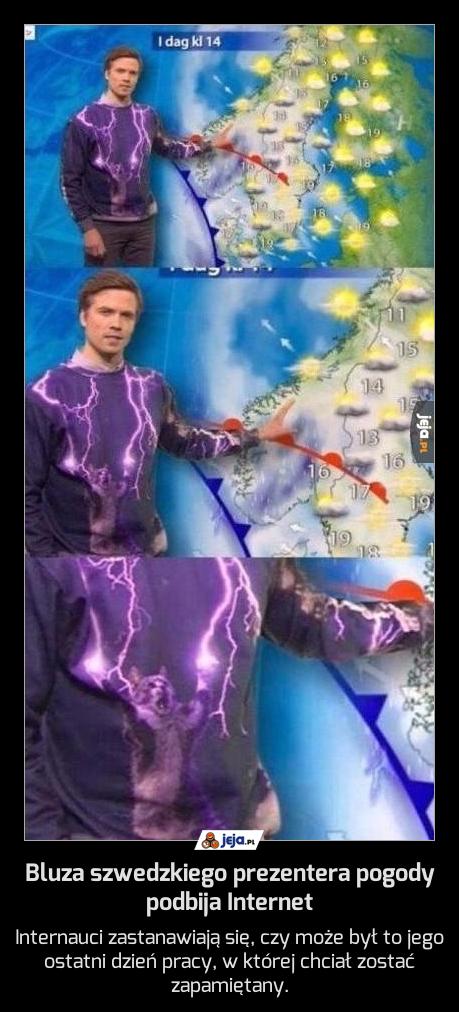 Bluza szwedzkiego prezentera pogody podbija Internet