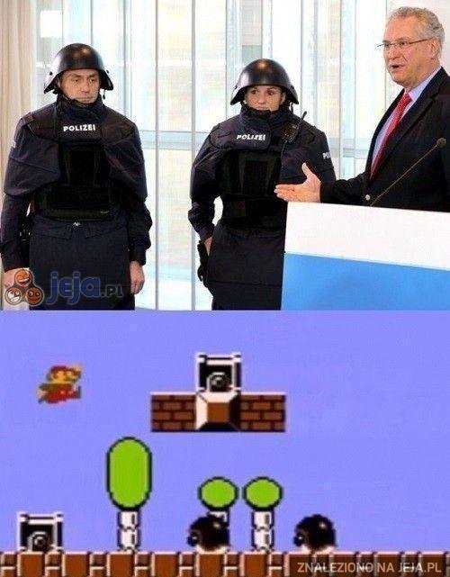 Niemiecka policja występowała w Mario