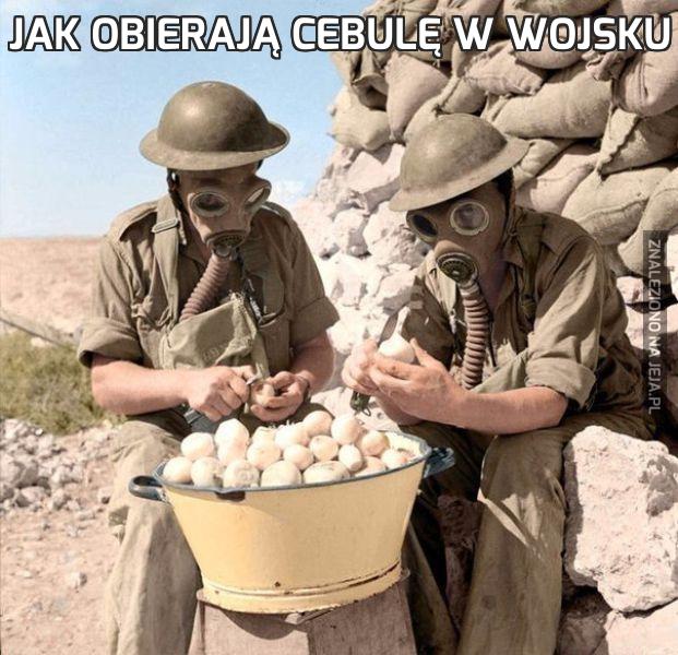 Jak obierają cebulę w wojsku