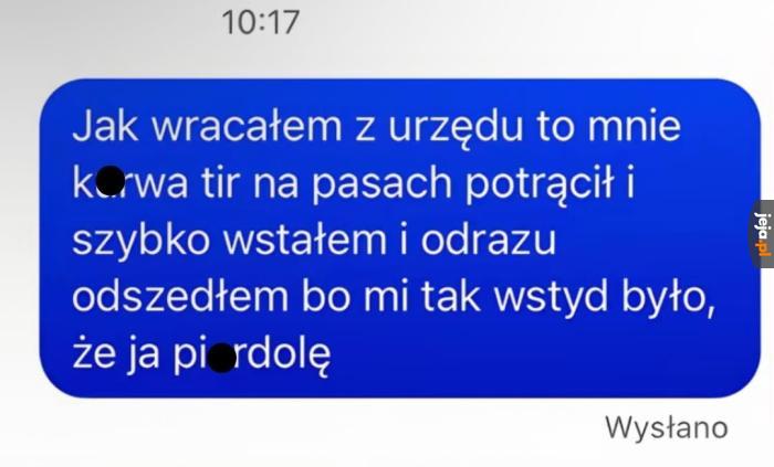 Przepraszam za wgniecenie
