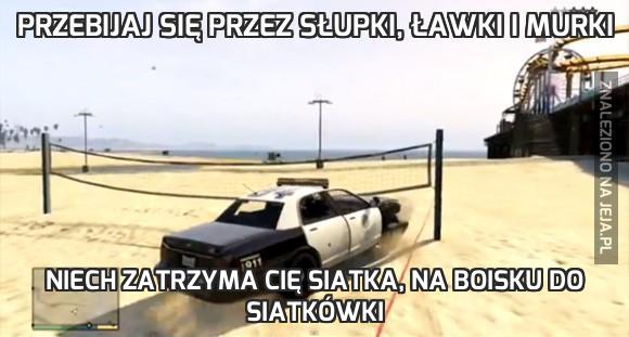 Przebijaj się przez słupki, ławki i murki
