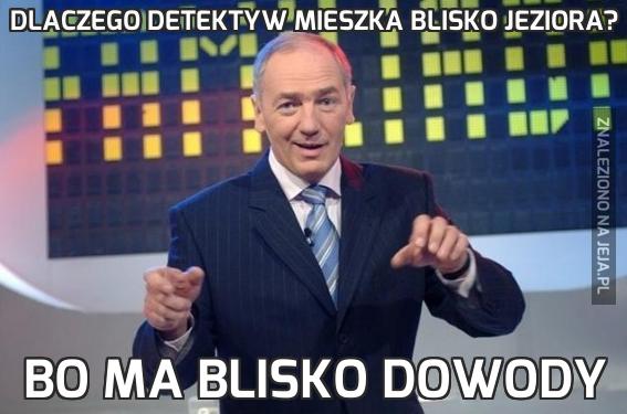 Dlaczego detektyw mieszka blisko jeziora?