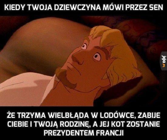 Kiedy Twoja dziewczyna mówi przez sen