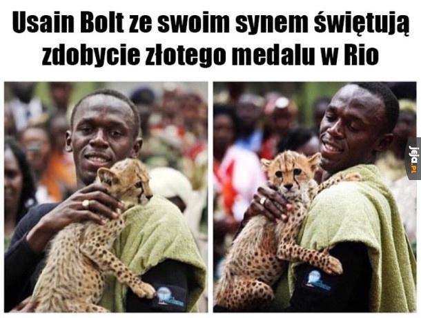 Usain Bolt z synem