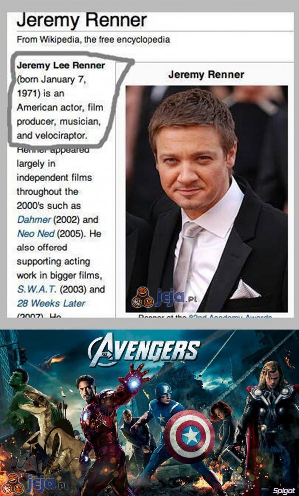 Velociraptor w Avengers