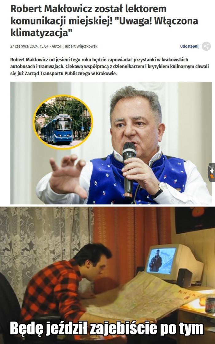 Nawet przegląda mapę Krakowa