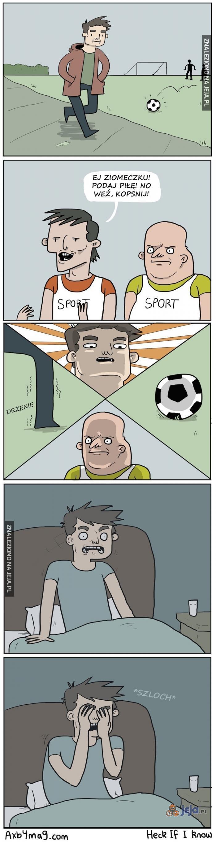 "Hehehe, pa Seba! Lamus nie dokopał!"