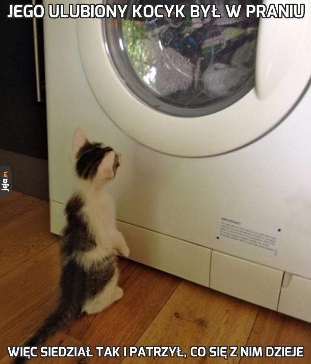 Jego ulubiony kocyk był w praniu