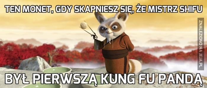 Ten monet, gdy skapniesz się, że Mistrz Shifu