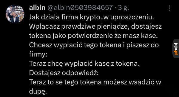 Nie przekonuje mnie to krypto