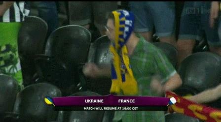 Kibicujący Ukrainiec